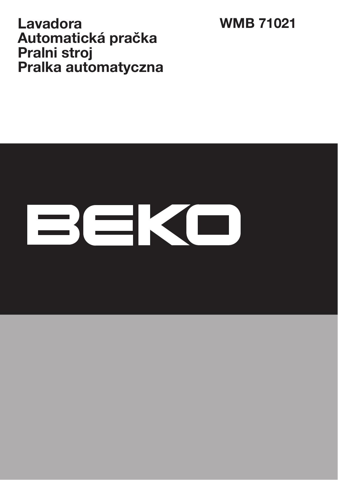 Beko WMB 71021 User Manual