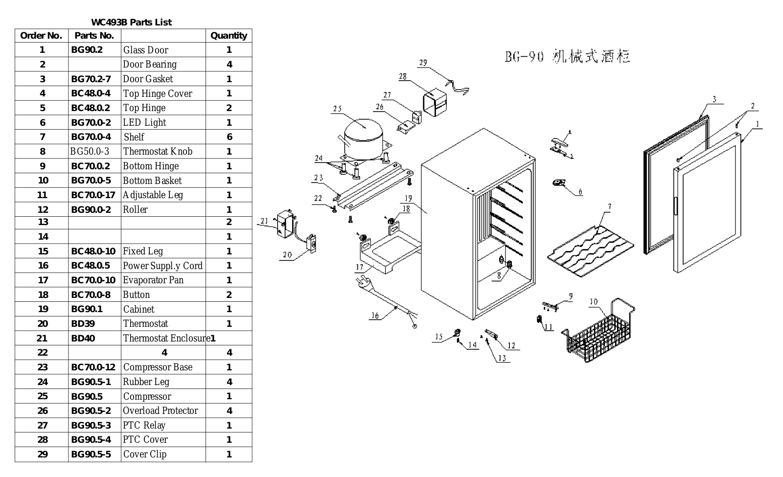 Avanti WC493B User Manual