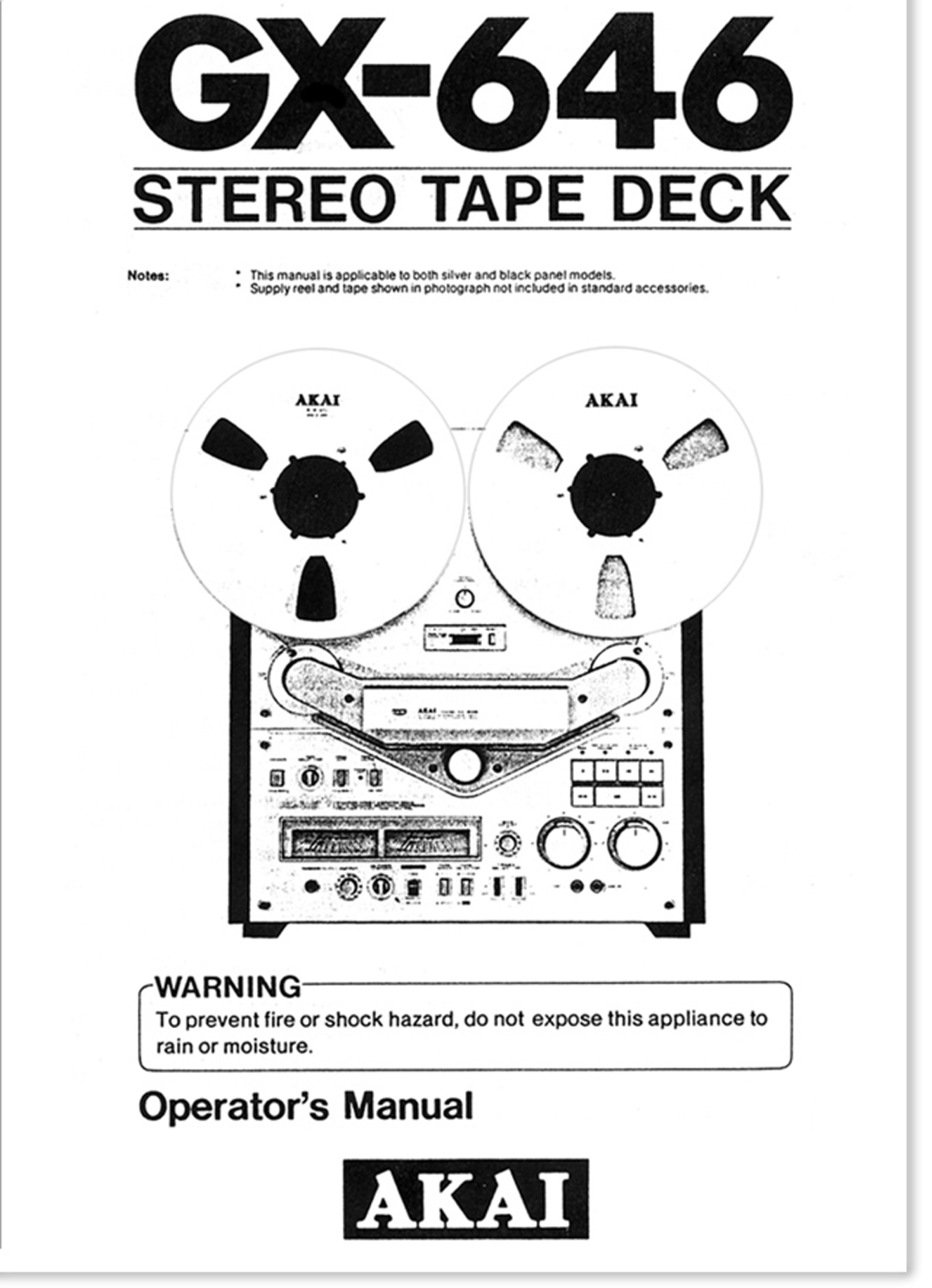 Akai GX-646 Owners manual