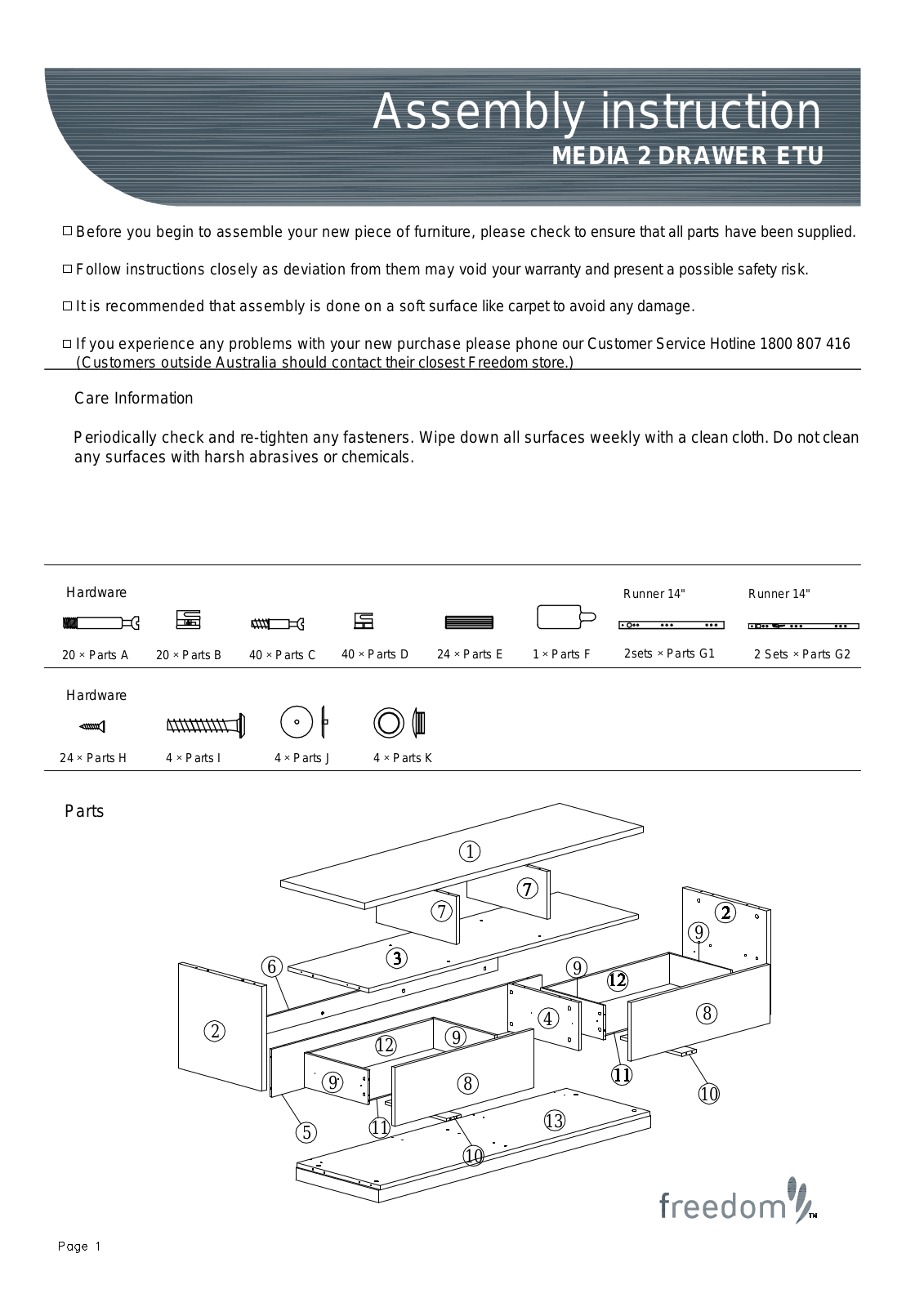 Freedom Media ETU Assembly Instruction