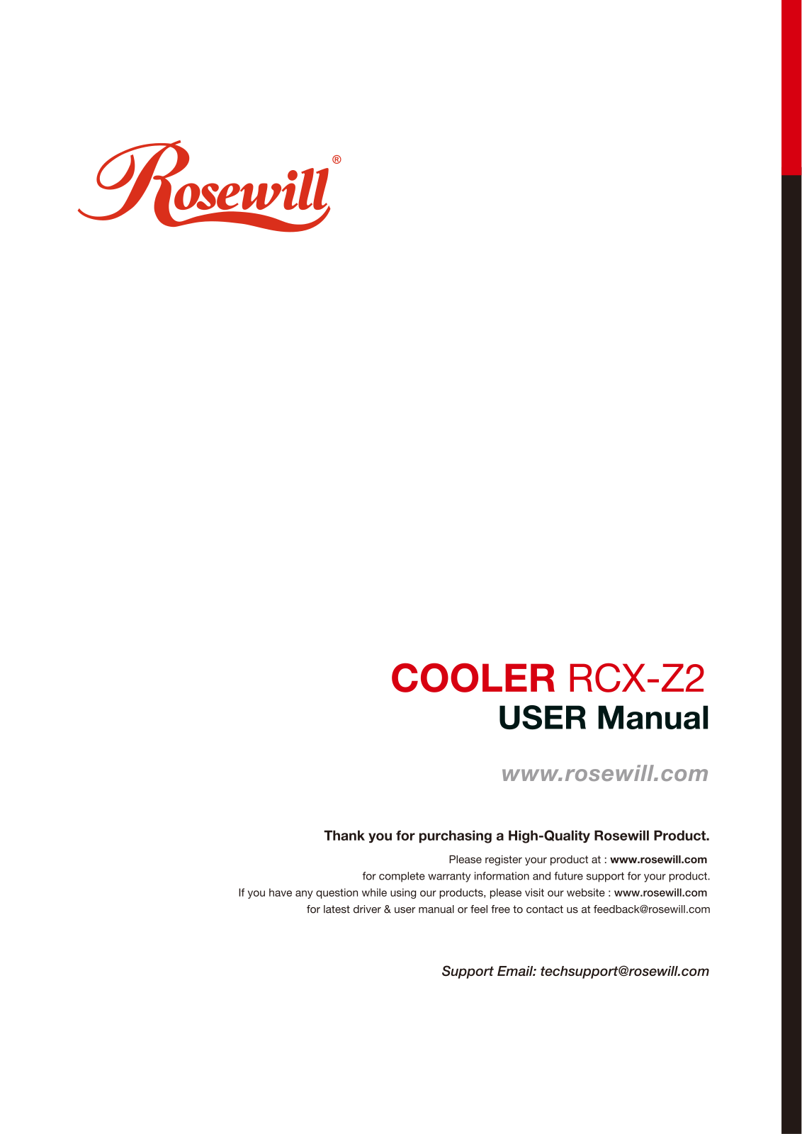 Rosewill RCX-Z2 User Manual