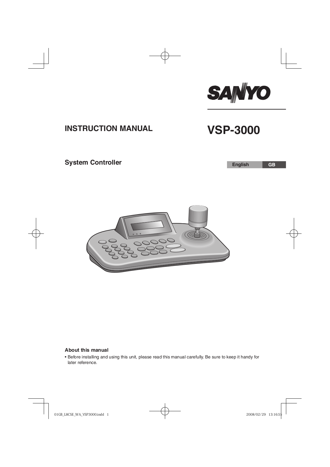 Sanyo VSP-3000 User Manual