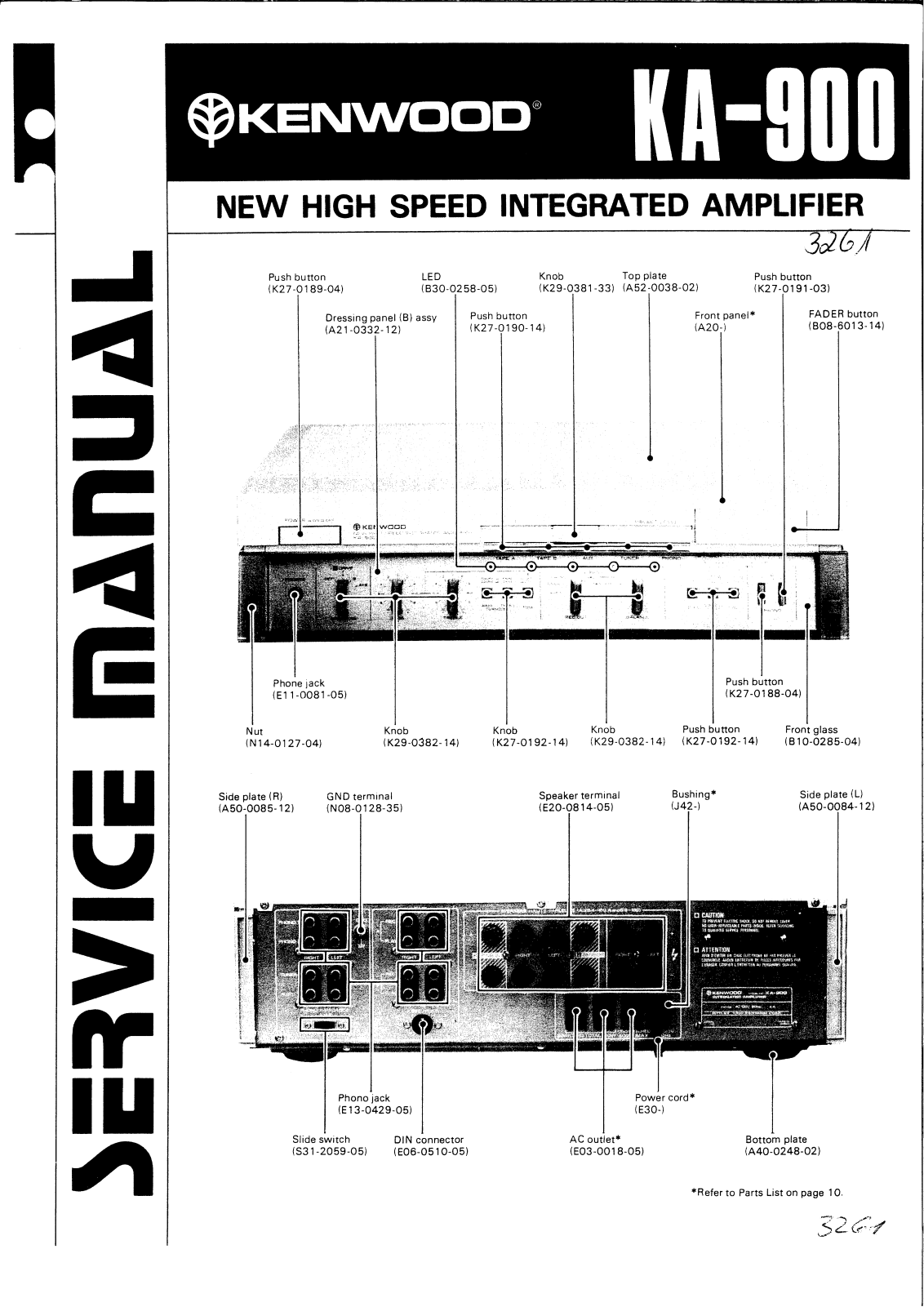 Kenwood KA-900 Service manual