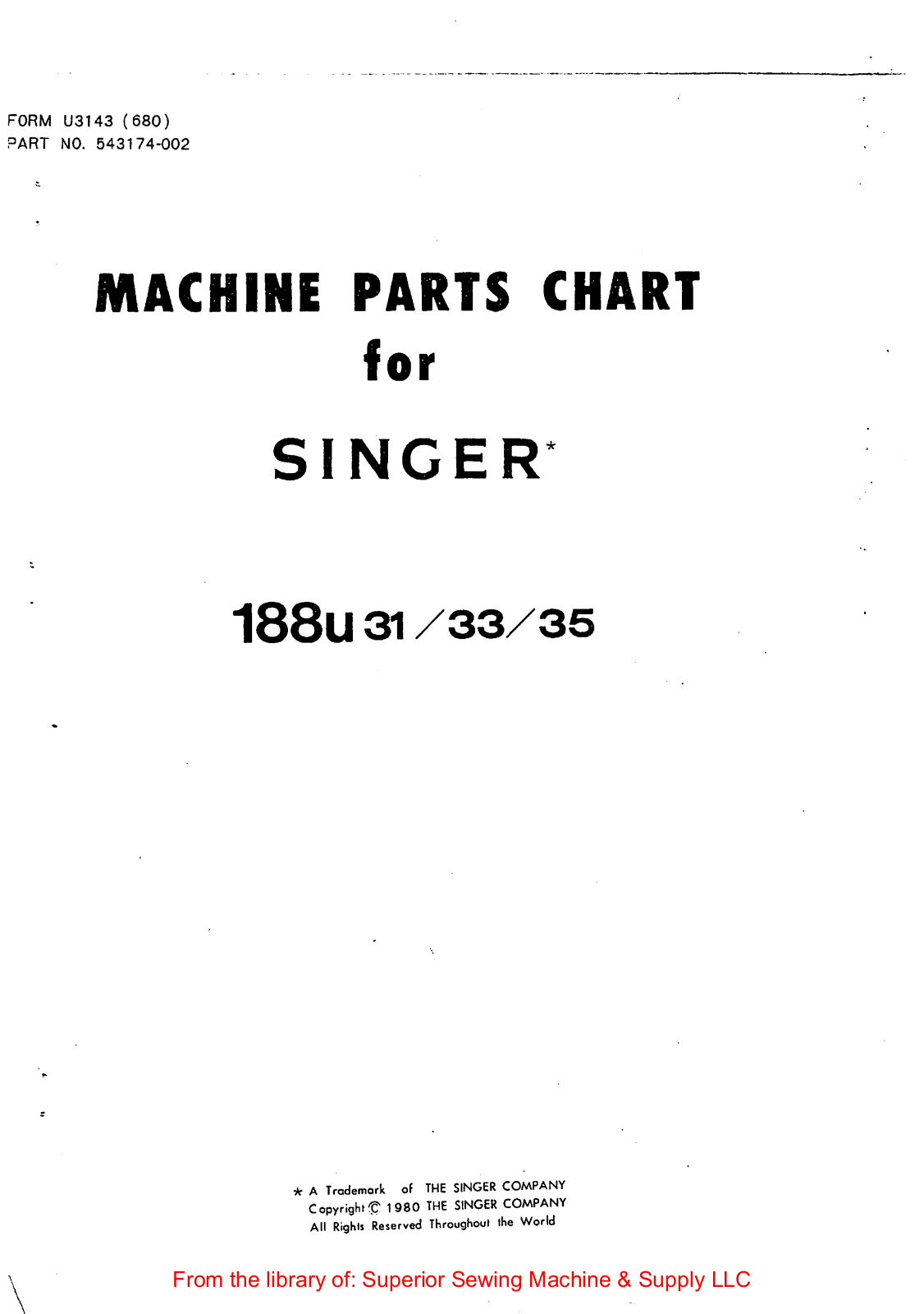 Singer 188U31, 188U33, 188U35 User Manual - ManualMachine.com