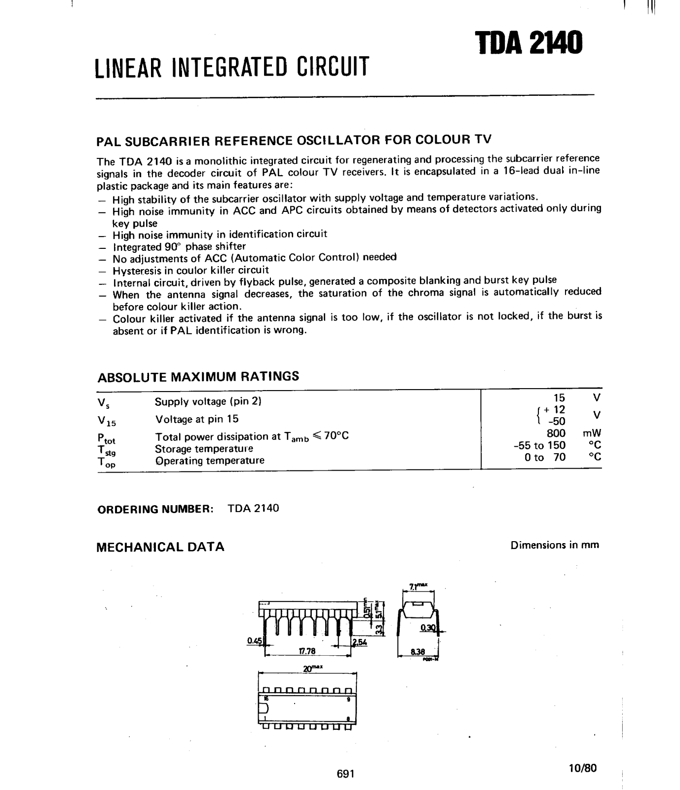 TDA 2140 User Manual