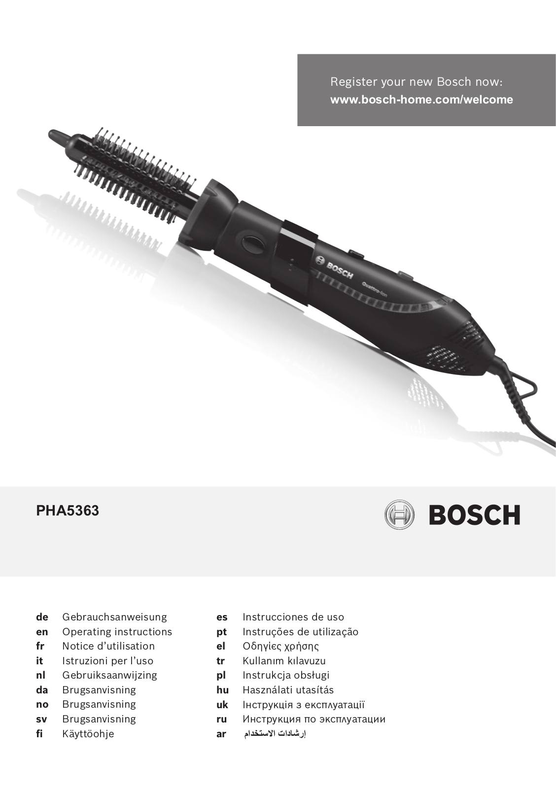 BOSCH PHA5363 User Manual