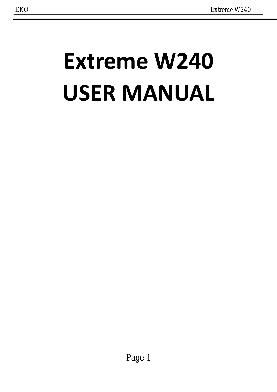 Interglobe Connection EKOW240 User Manual