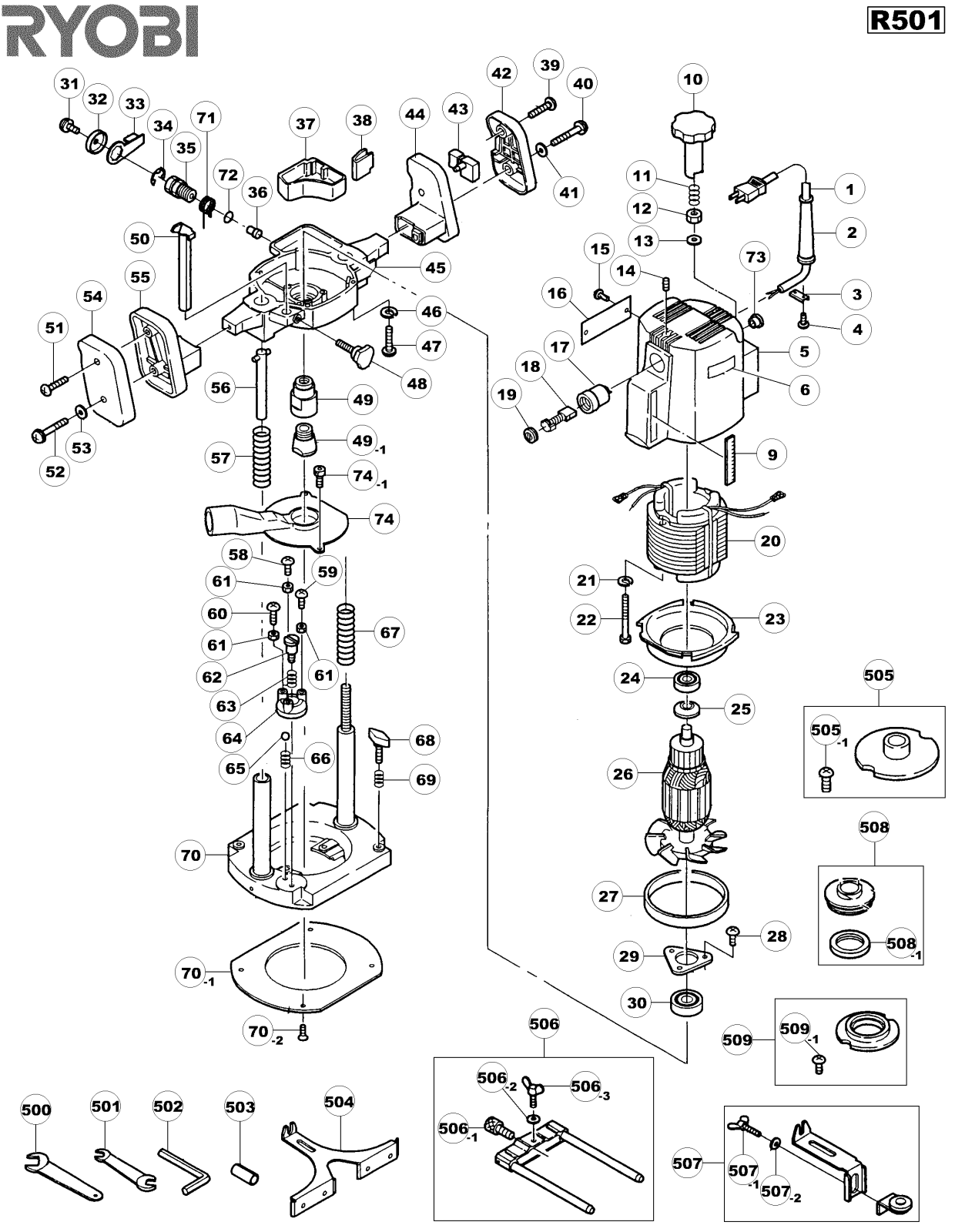 Ryobi R501 User Manual