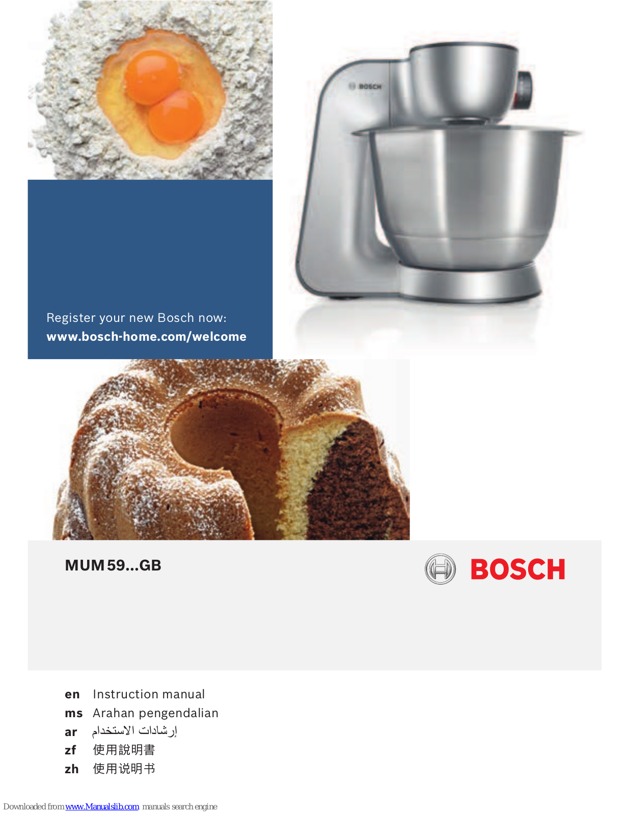 Bosch MUM59...GB Instruction Manual