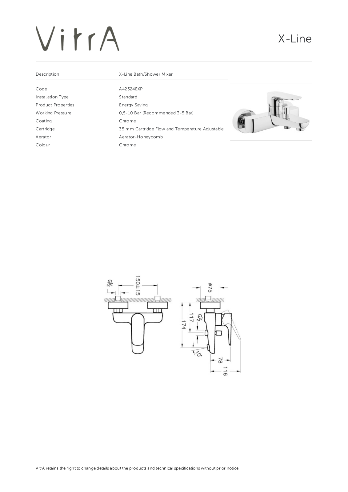 Vitra A42324EXP Datasheet