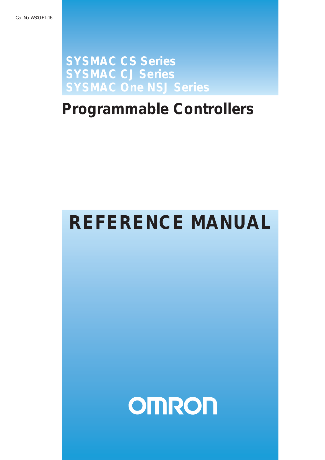 Omron SYSMAC CJ, SYSMAC CS, SYSMAC ONE NSJ REFERENCE MANUAL