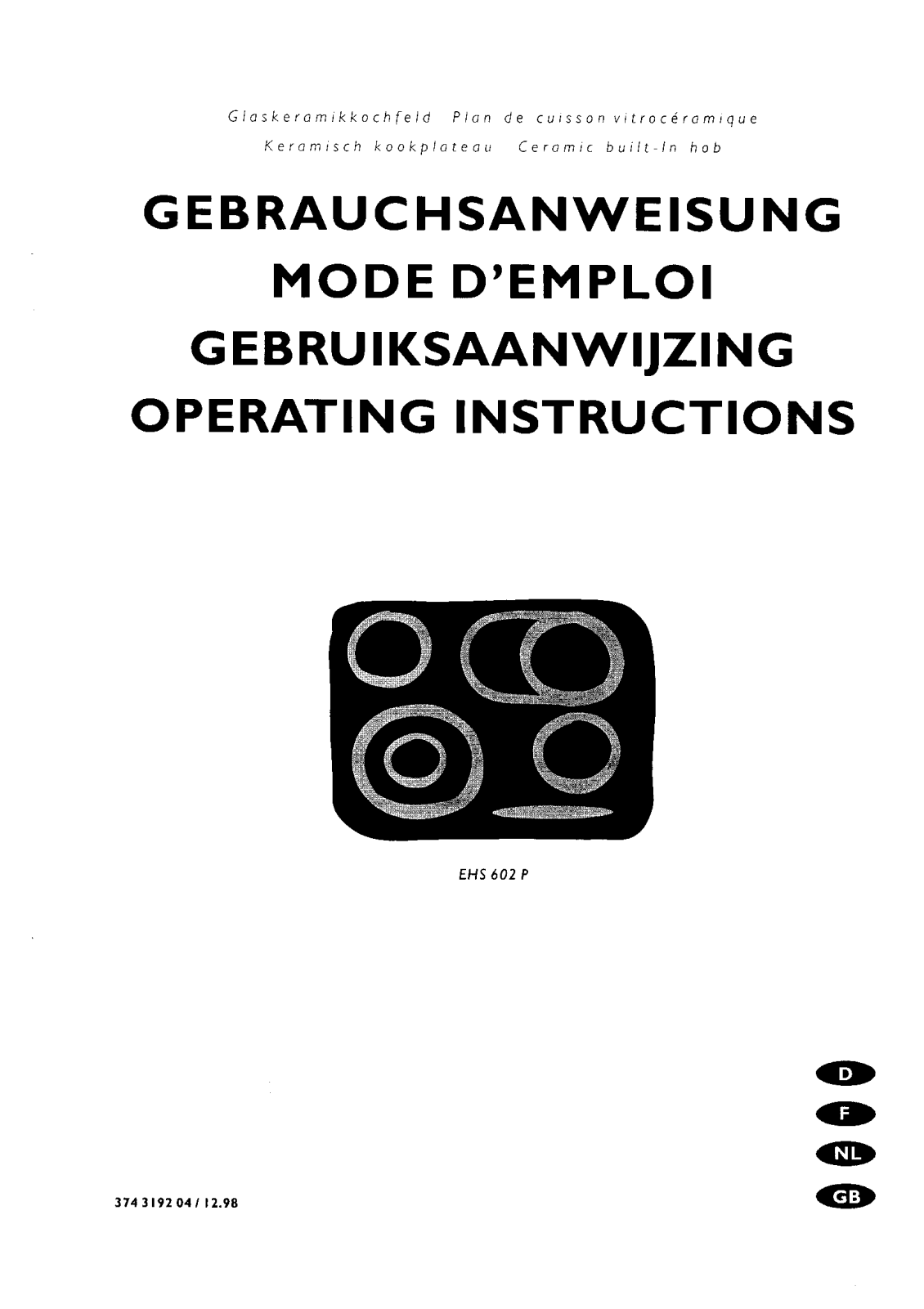 AEG EHS602P User Manual