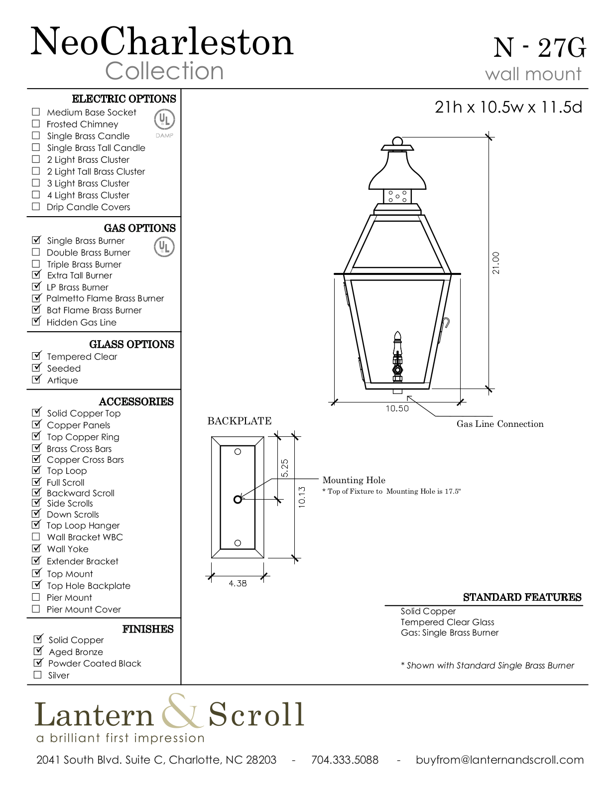 Lantern & Scroll LASC1090 Specifications - ManualMachine.com