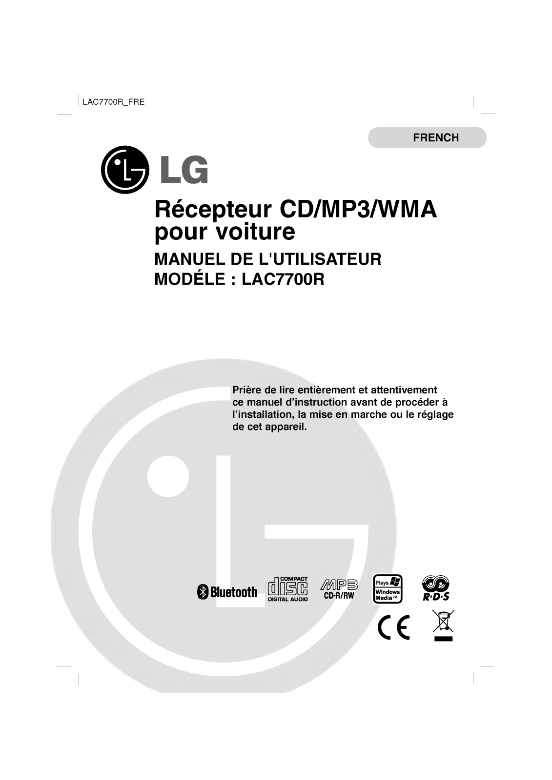 LG LAC7700R User Manual