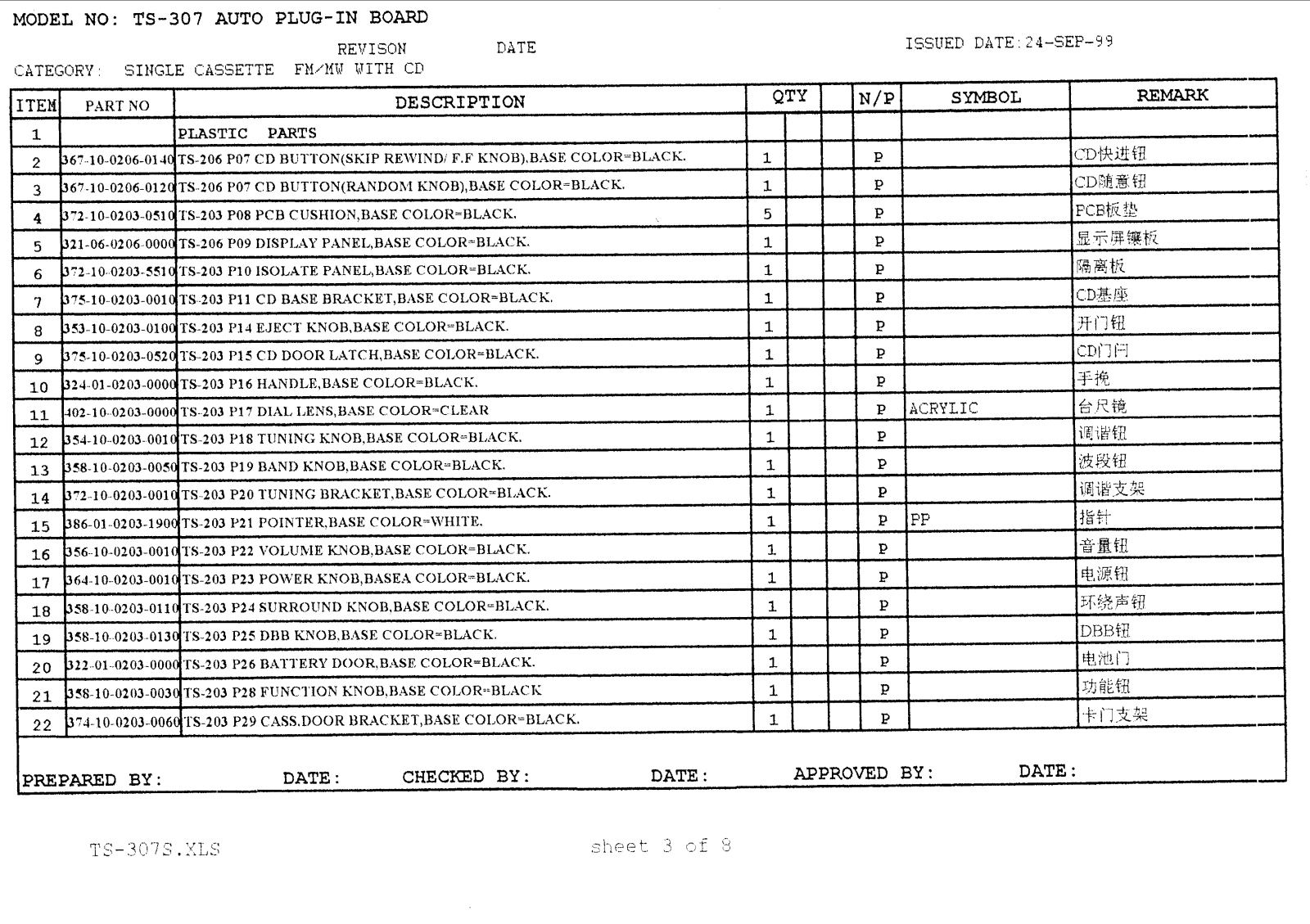 Vitek TS-307 Parts List 4