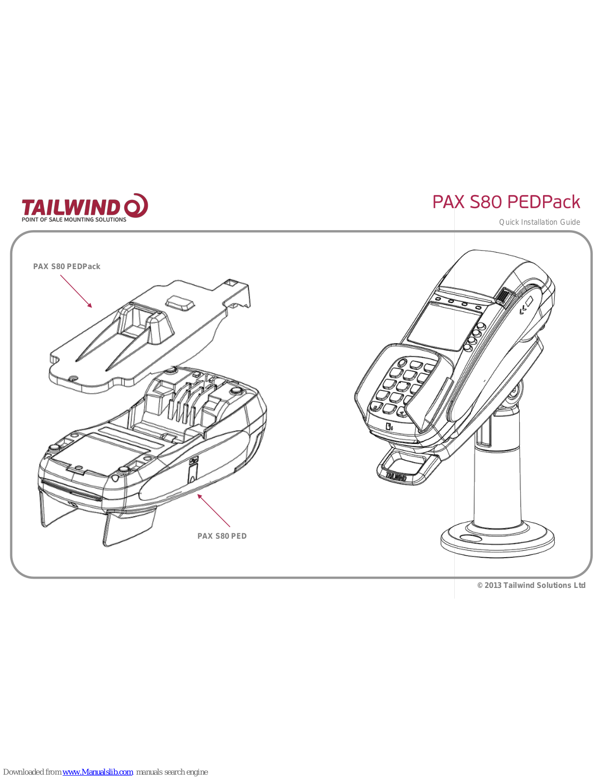 Tailwind PAX S80 PEDPack Quick Installation Manual - ManualMachine.com