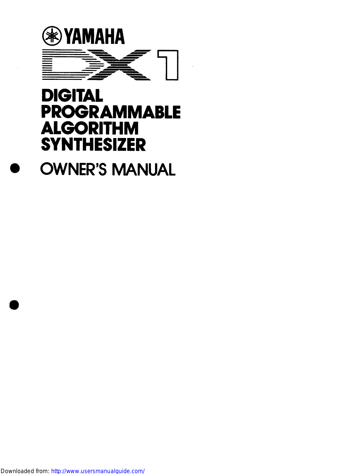 Yamaha Audio DX1 User Manual