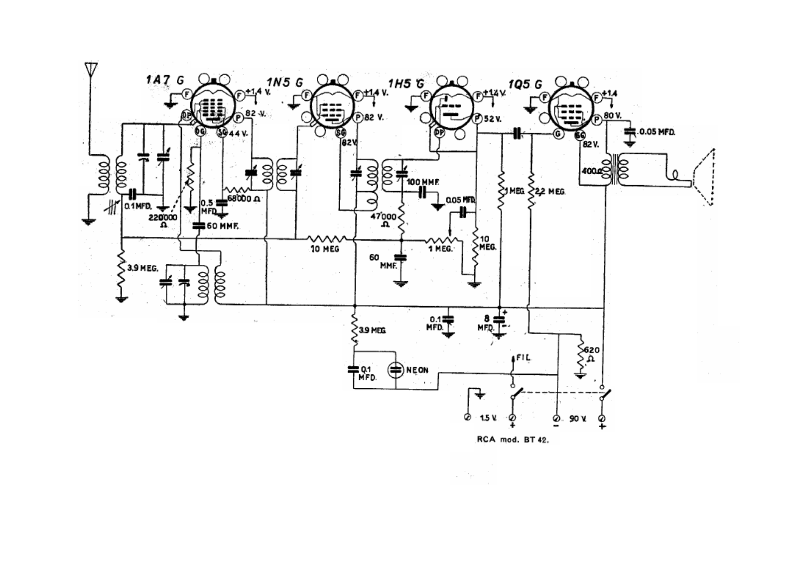 RCA bt42 schematic