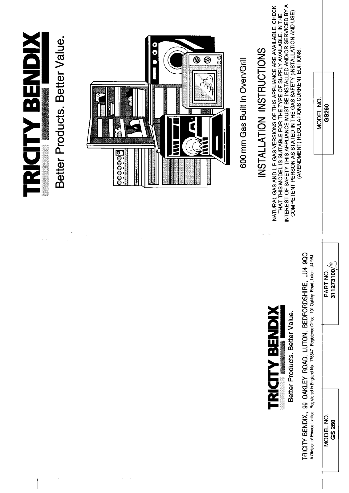 tricity bendix GS260 User Manual