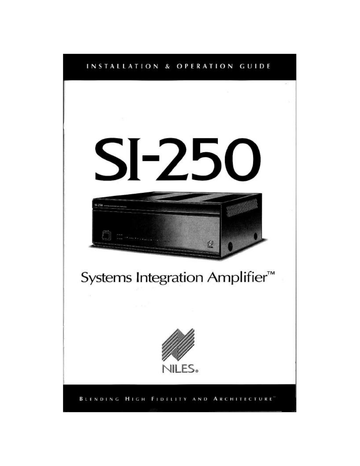 Niles SI-250 user Manual