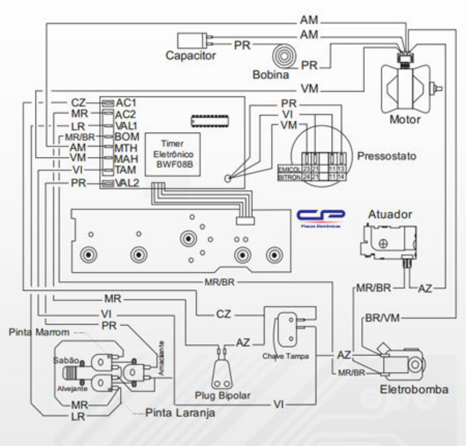 Brastemp BWF08B Schematic