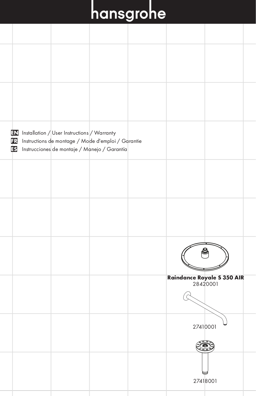 Axor S 350 AIR User Manual