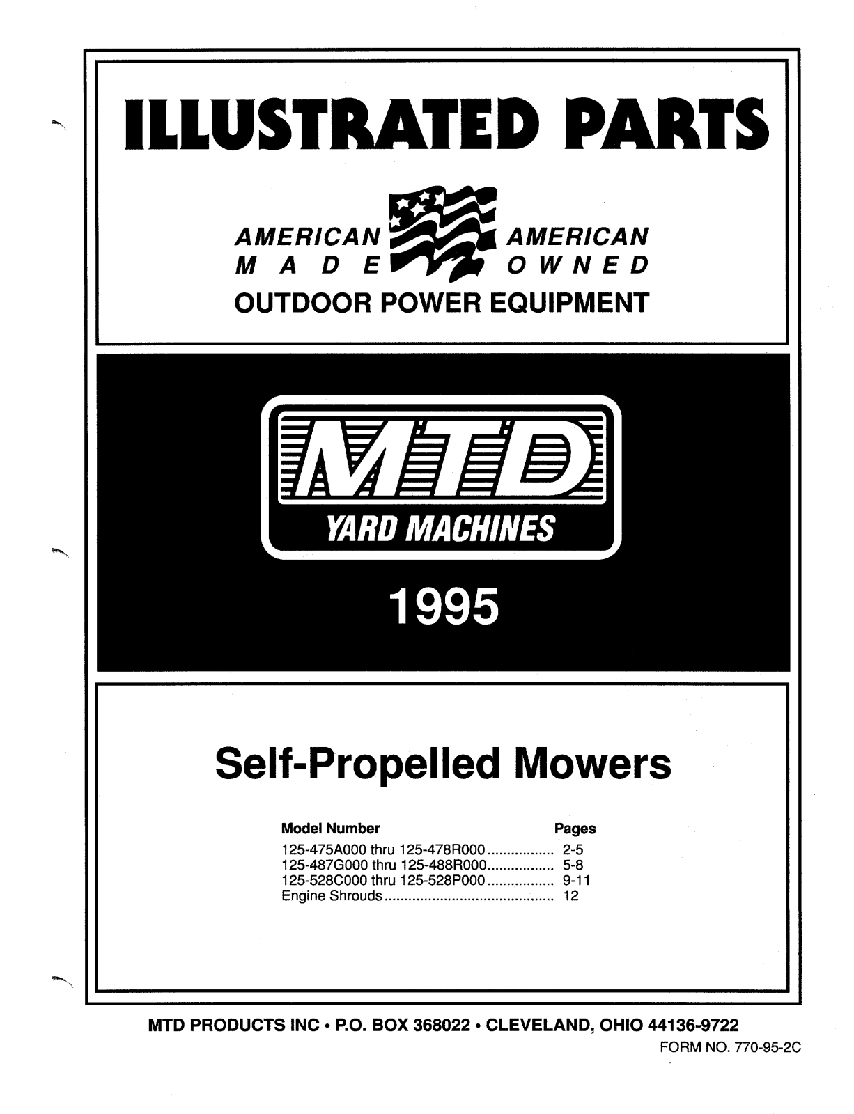 MTD 125-487G000, 125-478R000, 125-475A000, 125-528C000, 125-488R000 User Manual