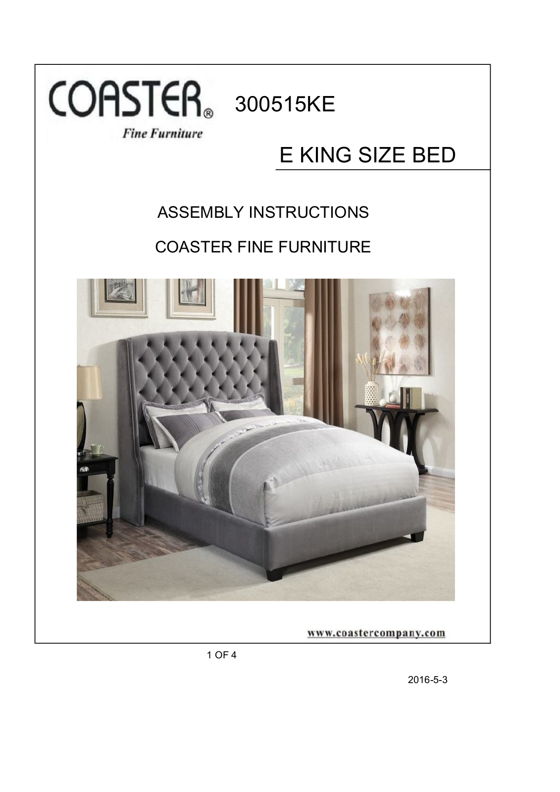 Coaster 300515KE Assembly Guide - ManualMachine.com