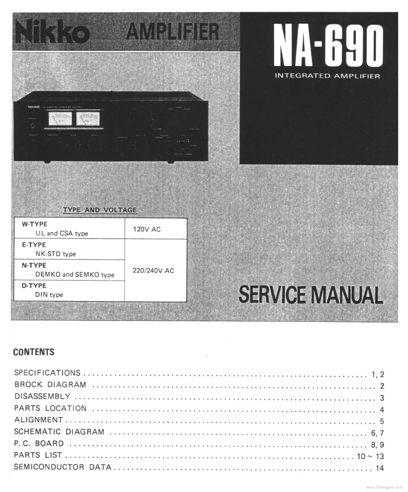 Nikko NA-690 Service Manual