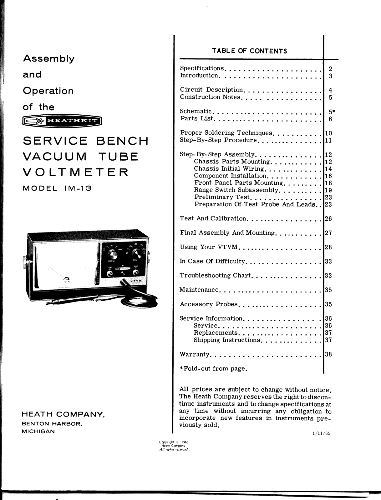 Heathkit IM-13 Service