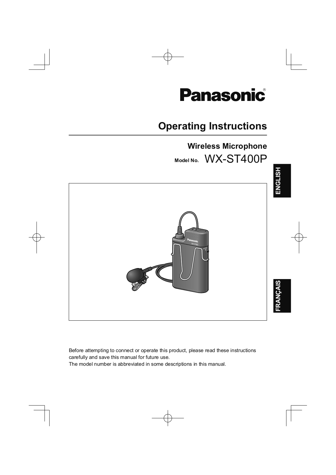 Panasonic 9TAWX ST400P Users Manual