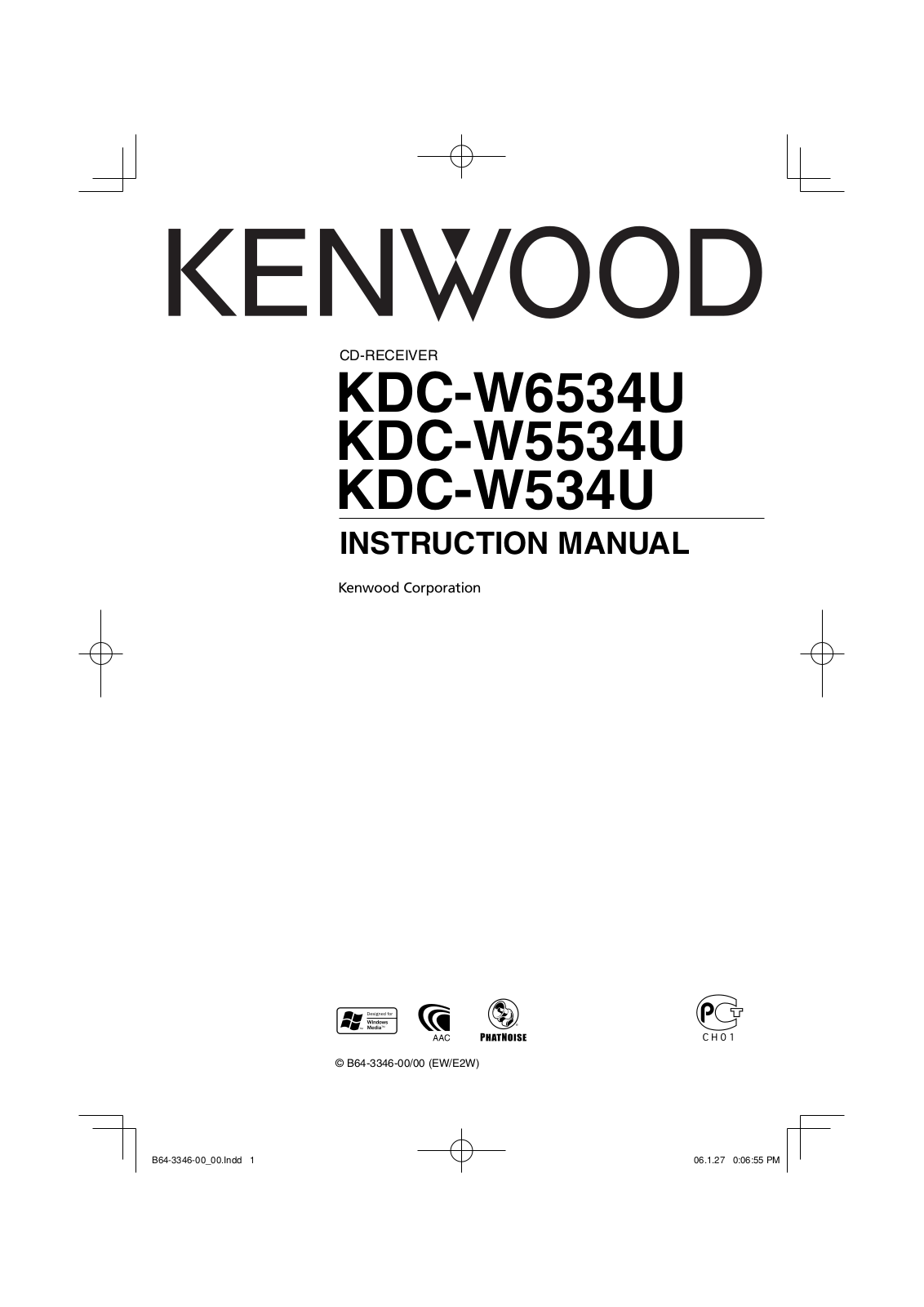 Kenwood KDC-W534U, KDC-W5534U, KDC-W6534U User Manual