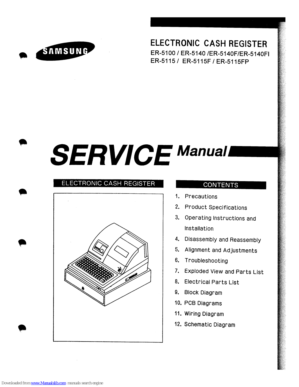 Samsung ER-5100, ER-5140, ER-5140F, ER-5140FI, ER-5115 Service Manual