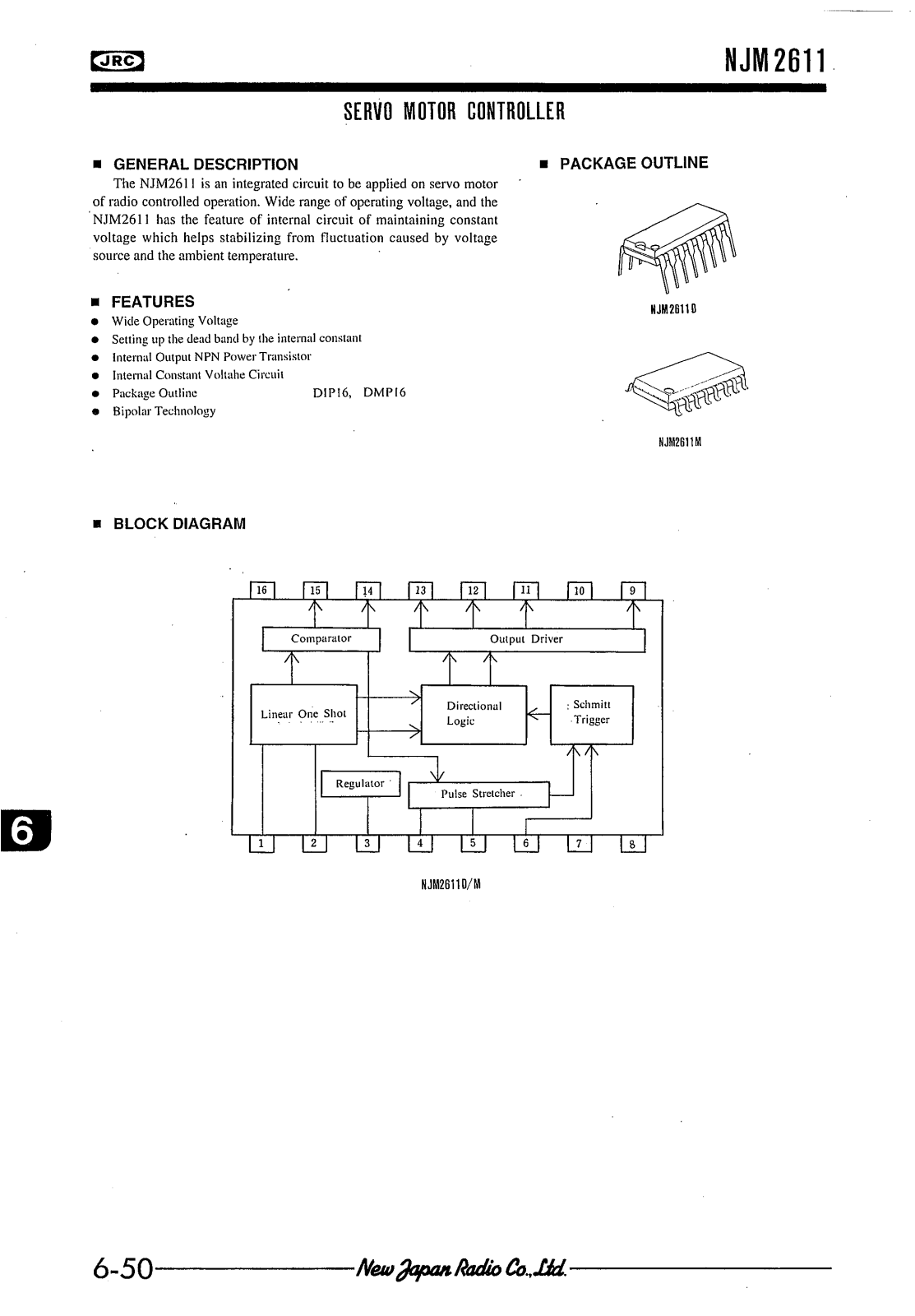 JRC NJM2611M, NJM2611D Datasheet