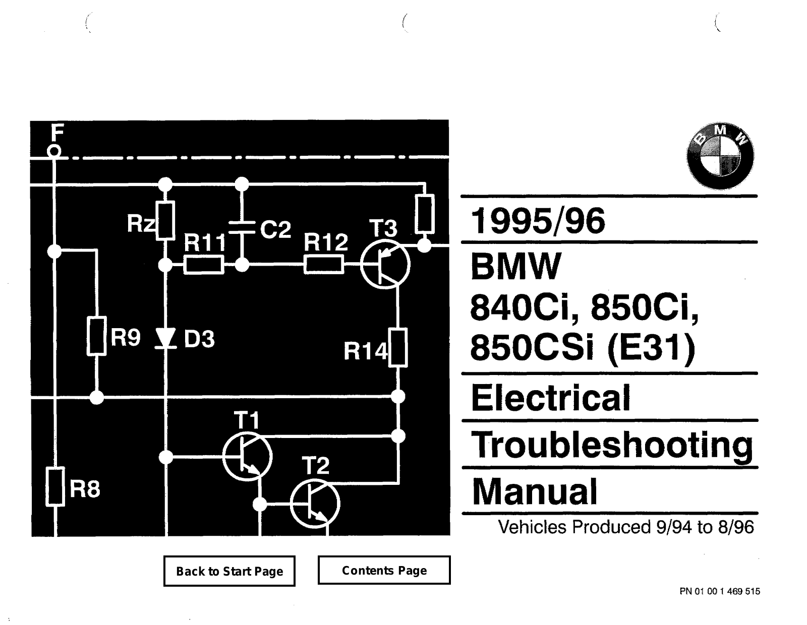 BMW 840Ci 1995, 850 User Manual