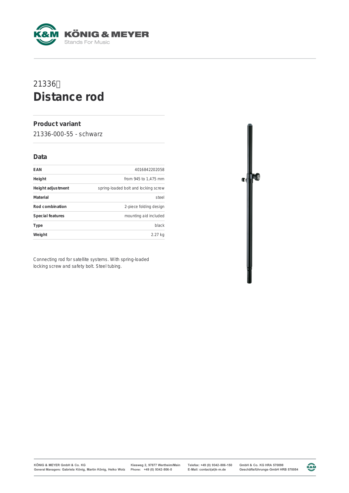 K&M 21336 Data Sheet