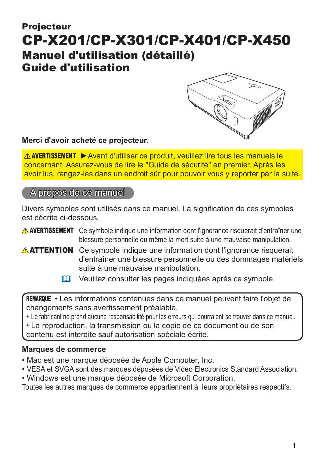 HITACHI CP-X301WP, CP-X401EF User Manual