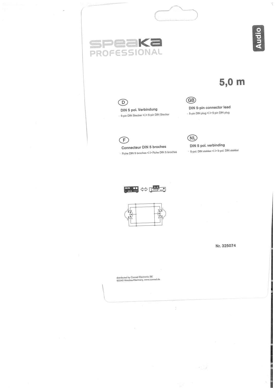 SpeaKa Professional 325074 Instructions