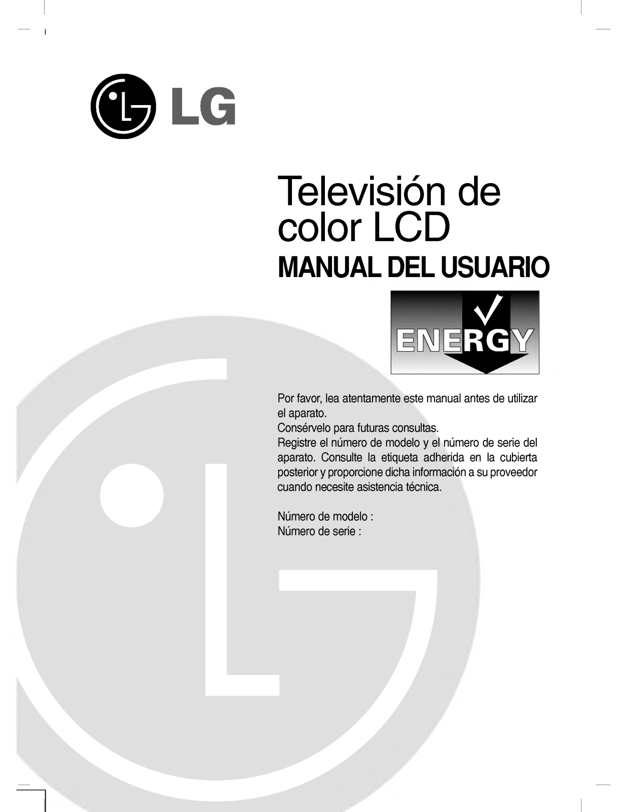 Lg RZ-20LA90 User Manual