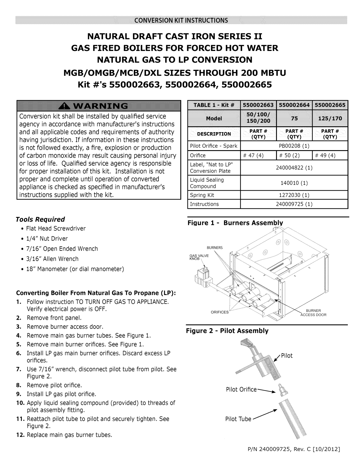 Dunkirk DXL-100, DXL-125, DXL-150, DXL-170, DXL-50 Installation Guide - ManualMachine.com