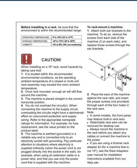 Kramer Electronics VP-728 User Manual