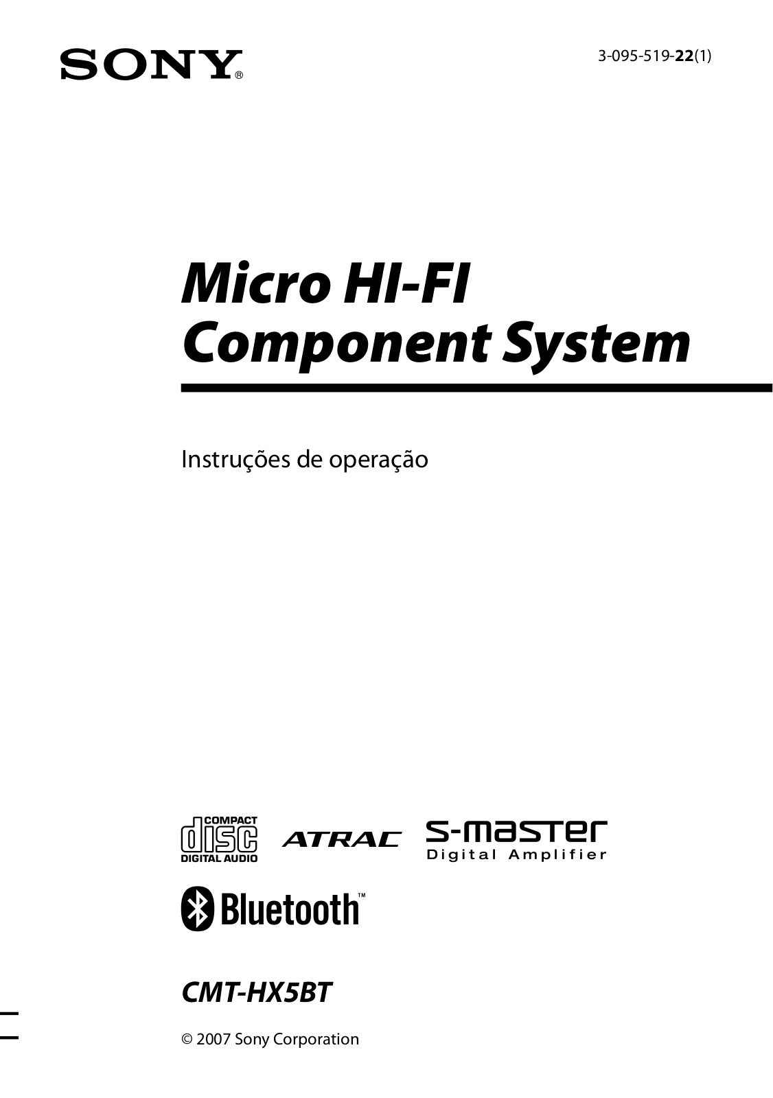 Sony CMT-HX5BT User Manual