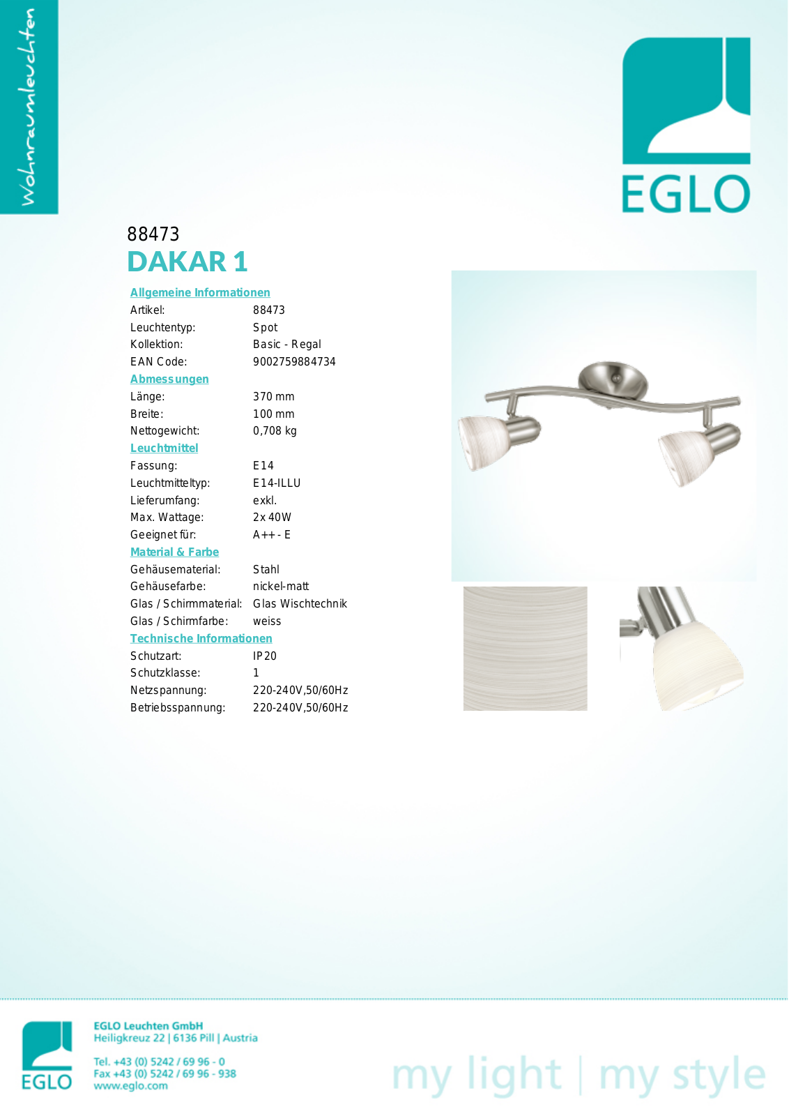 Eglo 88473 Service Manual