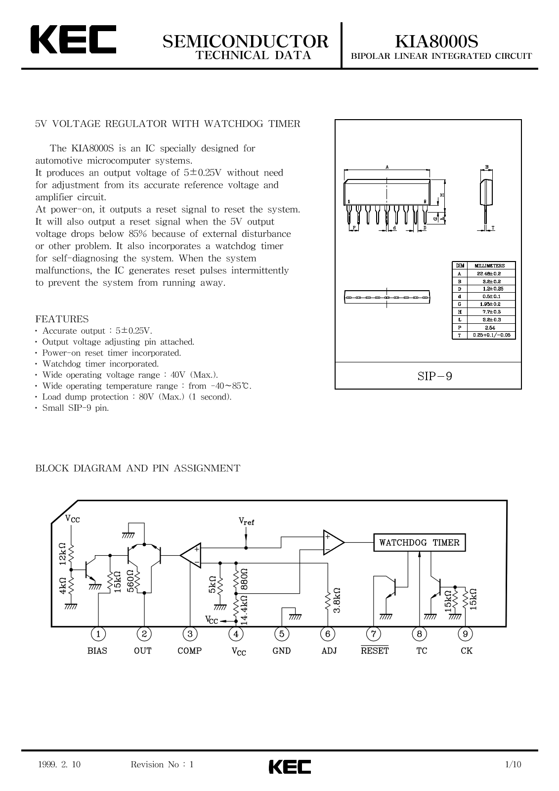 KEC KIA8000S Datasheet