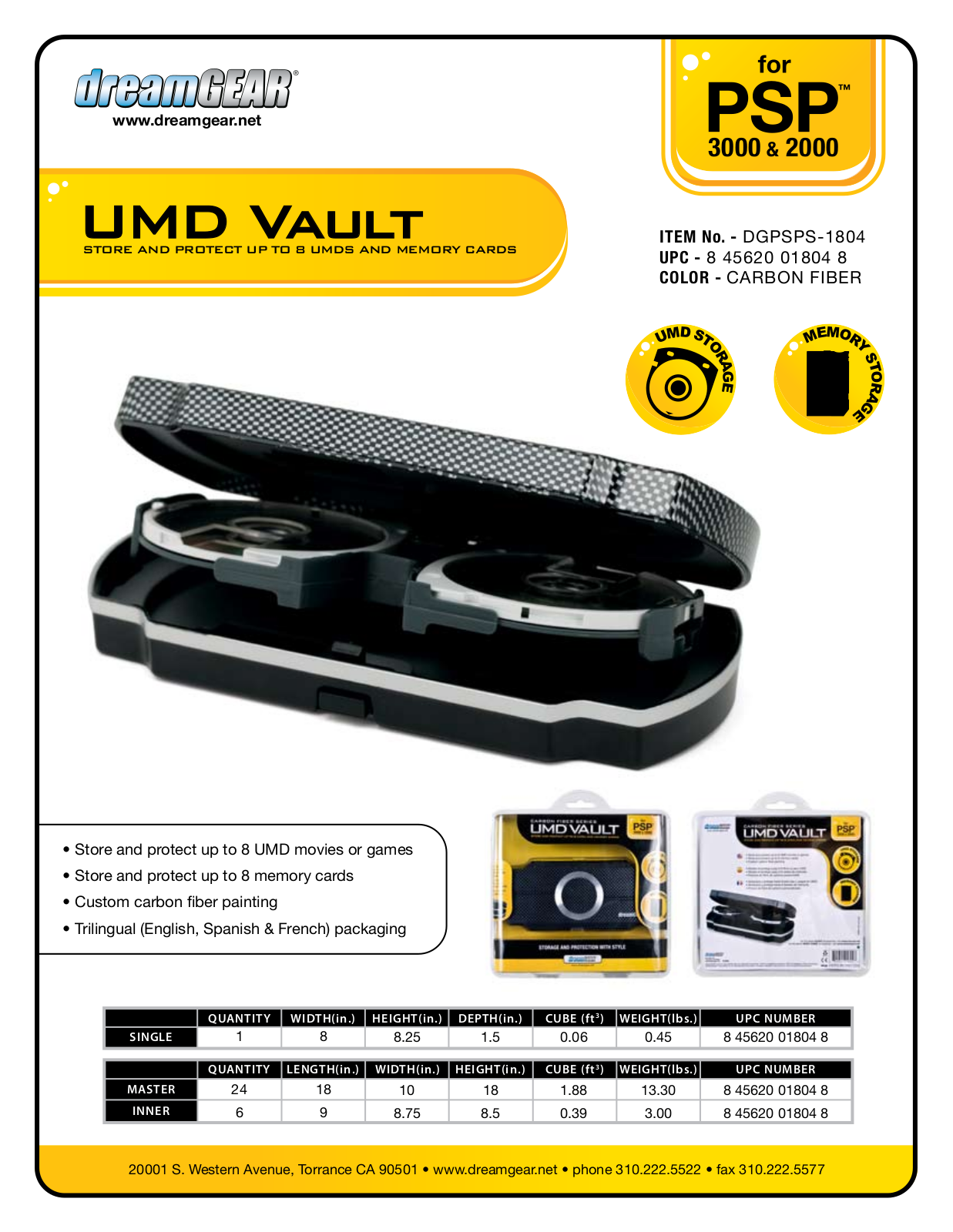 Dreamgear DGPSPS-1804 DATASHEET