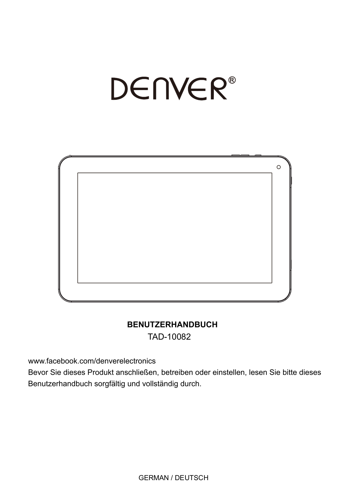 Denver TAD-10082 User Manual