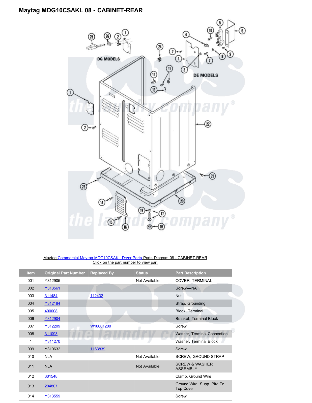 Maytag MDG10CSAKL Parts Diagram