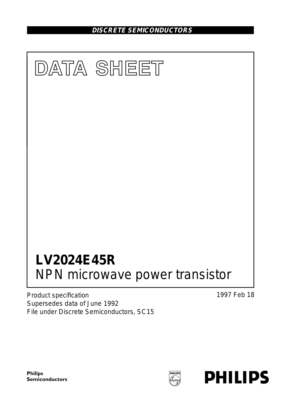 Philips LV2024E45R Datasheet