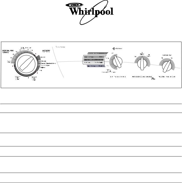 WHIRLPOOL 7MLGQ8000 Feature Sheet