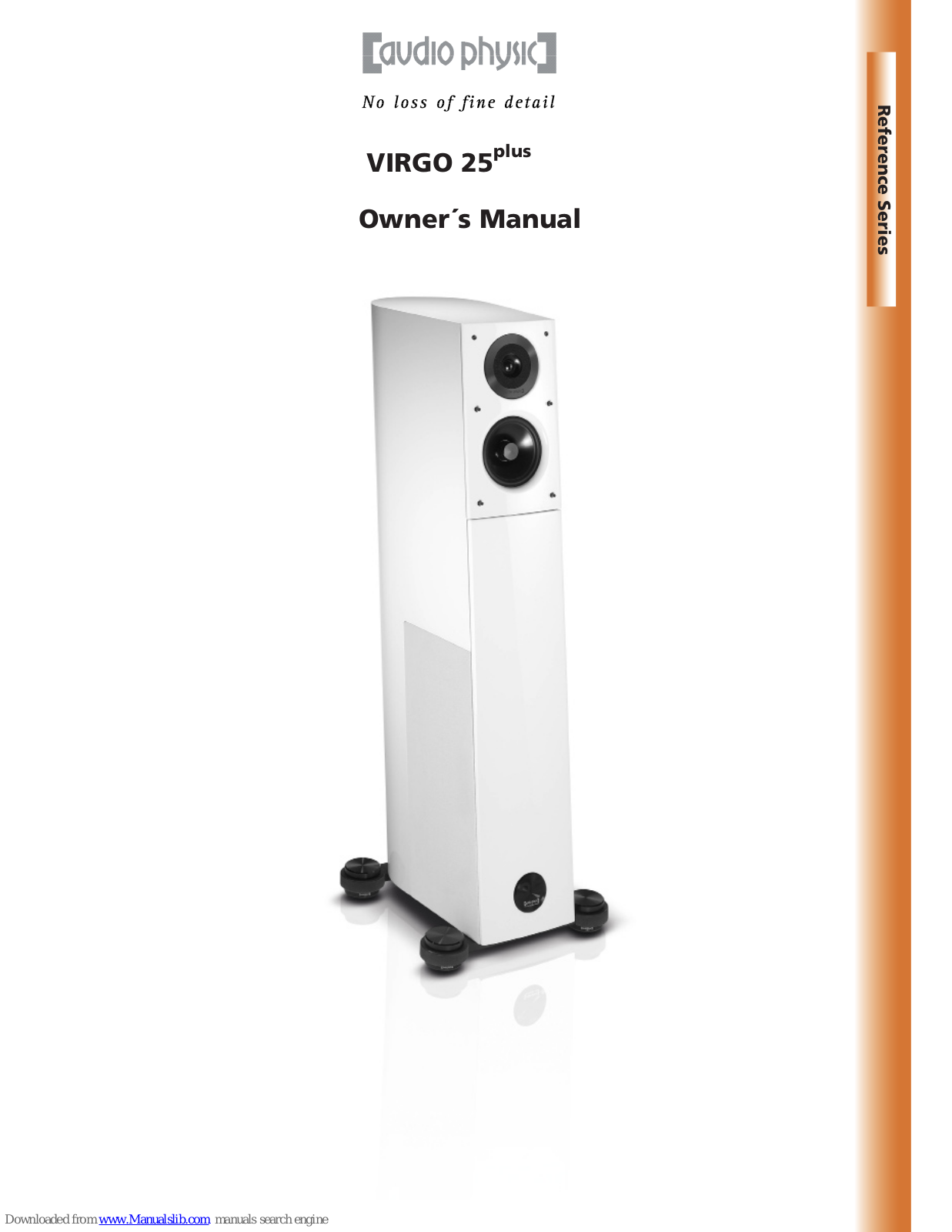 Audio Physic Virgo 25 plus Owner's Manual